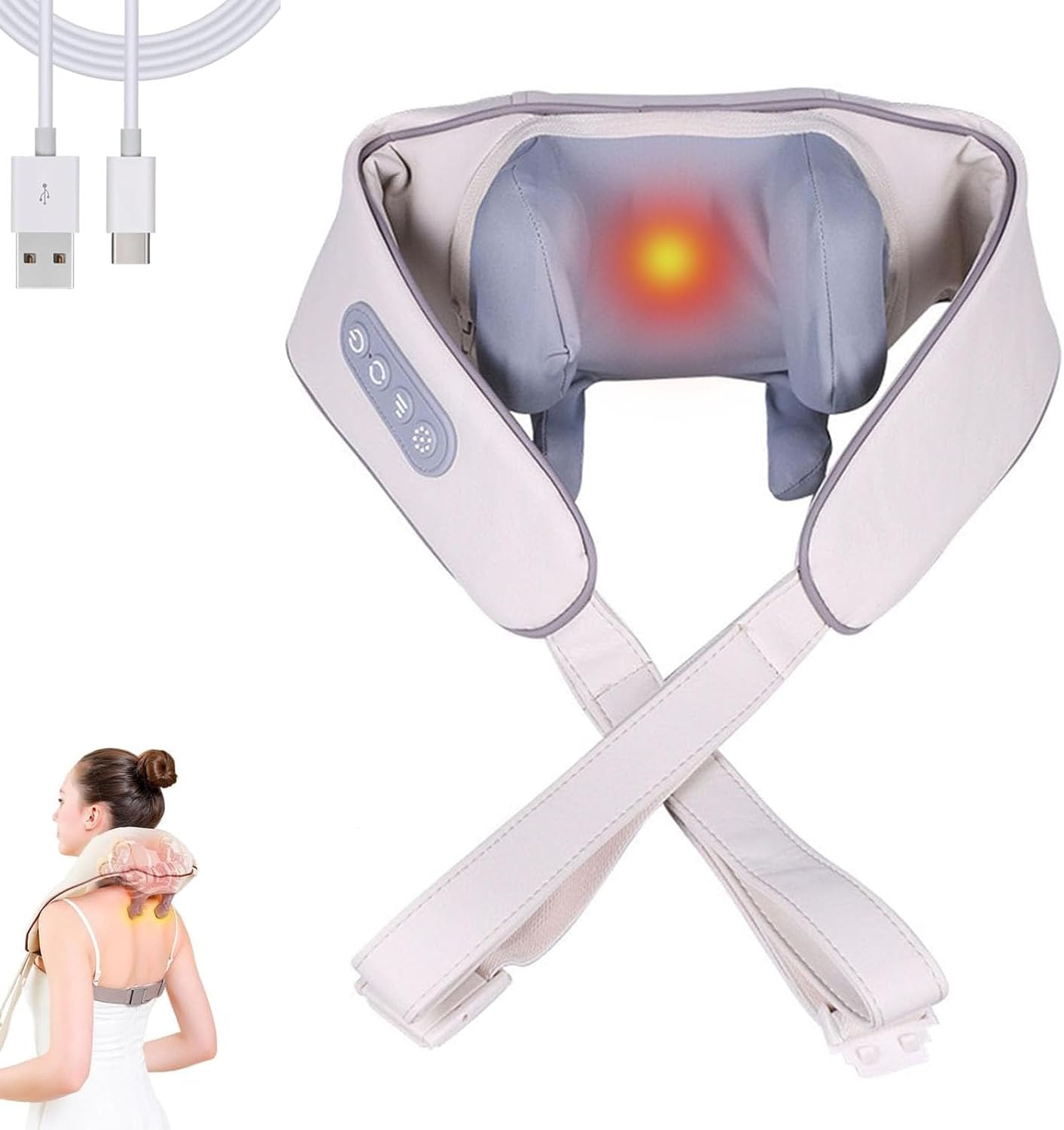 Blancomed Şarjlı Ovmalı Isıtmalı Boyun Masaj Aleti