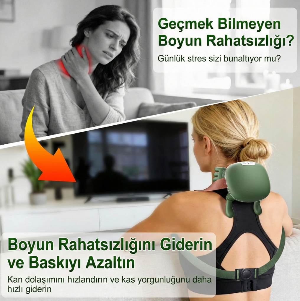 Blancomed Isıtmalı El Şekilli Taşınabilir Şarjlı Masaj Cihazı